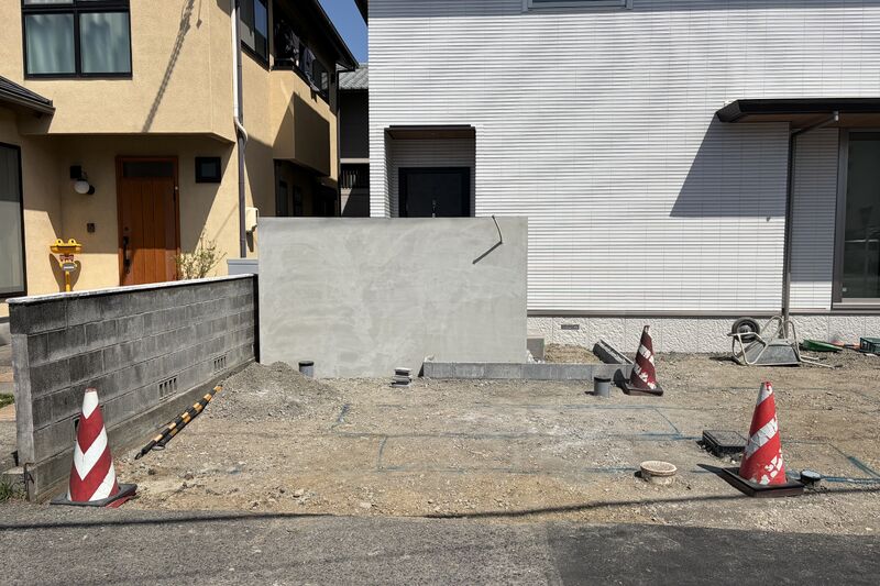 島田市外構門柱施工例